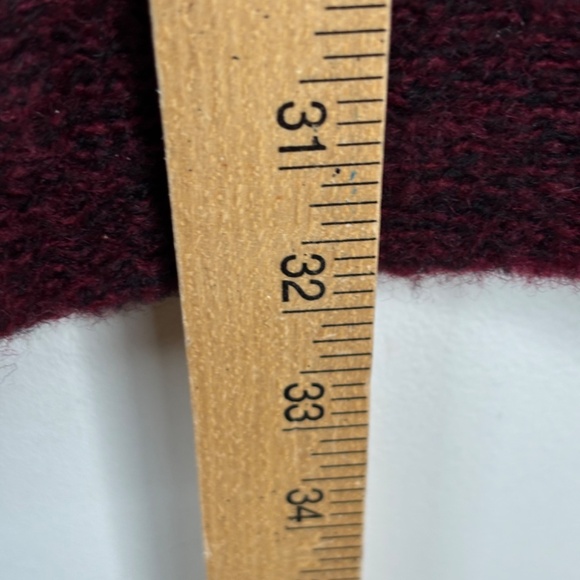 Soft Surroundings Hardey Plaid Wool Jacket L Red Black Sherpa Cabin Christmas - Picture 10 of 12